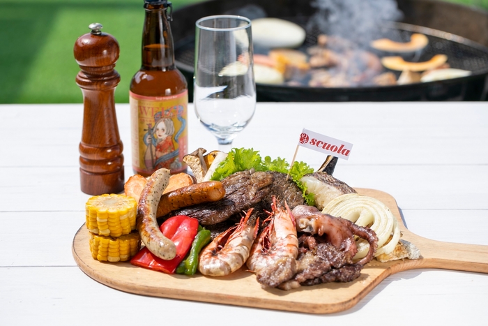 のじまスコーラで田園風景と播磨灘の景色を見ながらBBQ