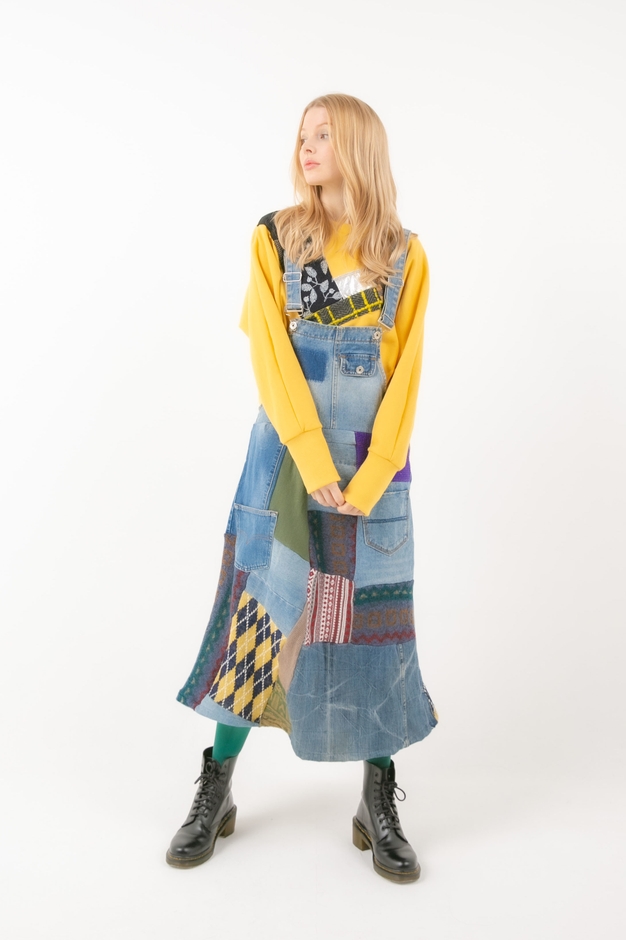 ニットコラージュジャンパースカート