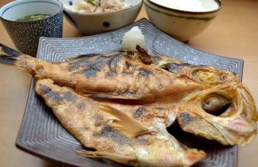 小田原直送 金目鯛の干物定食