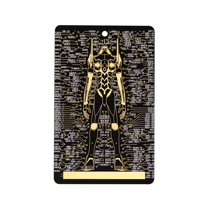 FLASH EVA01 基板アート バッグタグ　黒　裏