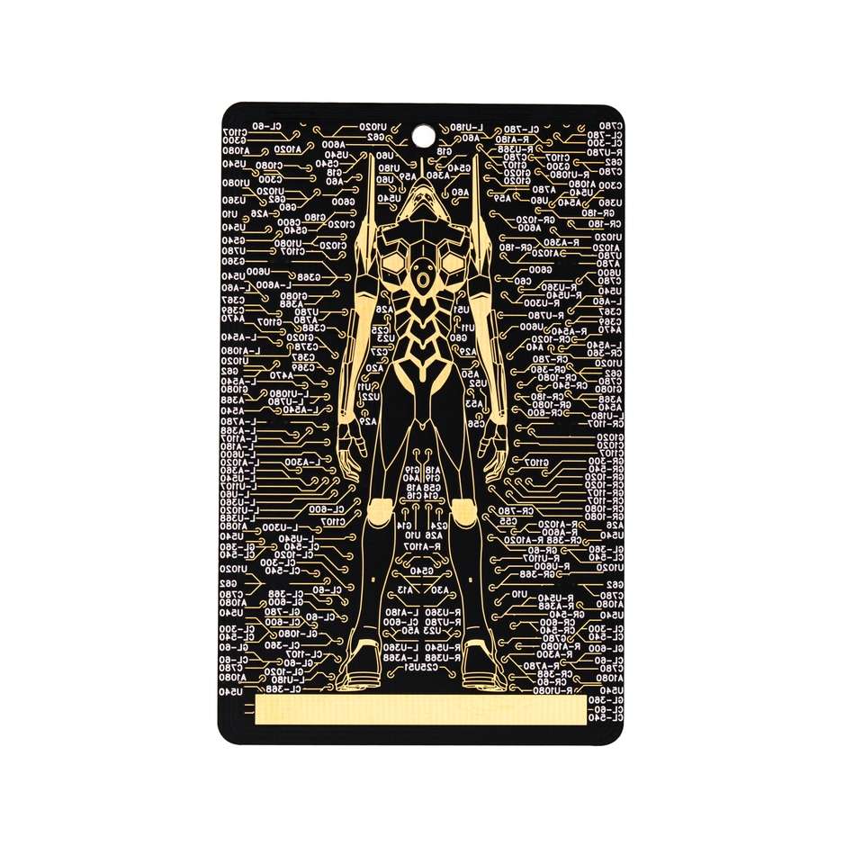 FLASH EVA01 基板アート バッグタグ　黒　裏