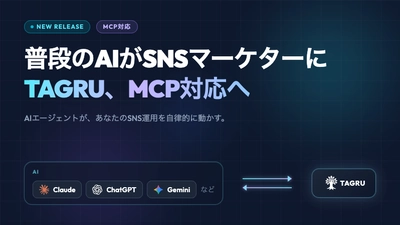 【業界初】SNS運用管理ツール「TAGRU」、2026年3月末より「MCPサーバー」を正式提供開始。