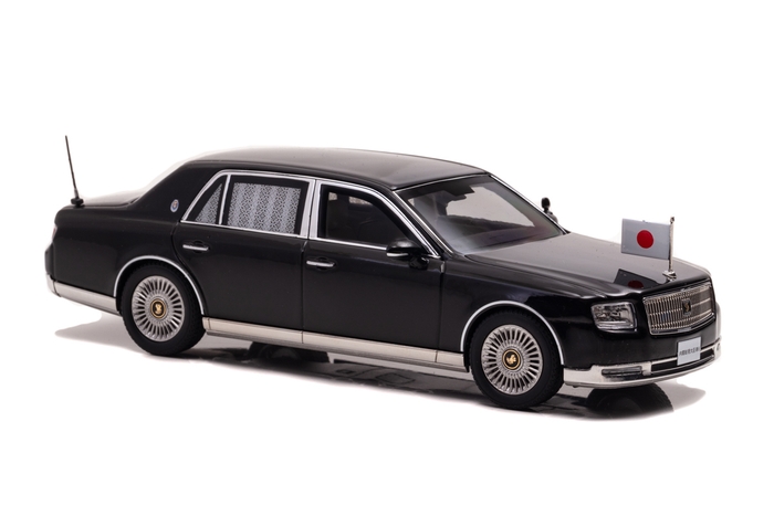RAI'S 1/43 トヨタ センチュリー(UWG.60) 2020 日本国内閣総理大臣専用車(国旗掲揚仕様):右前