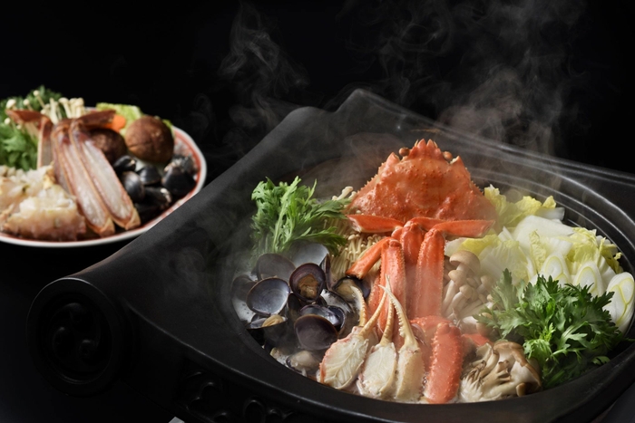 【界 出雲】タグ付き活松葉蟹づくし会席_蟹すき鍋