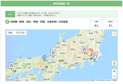 企業側画面