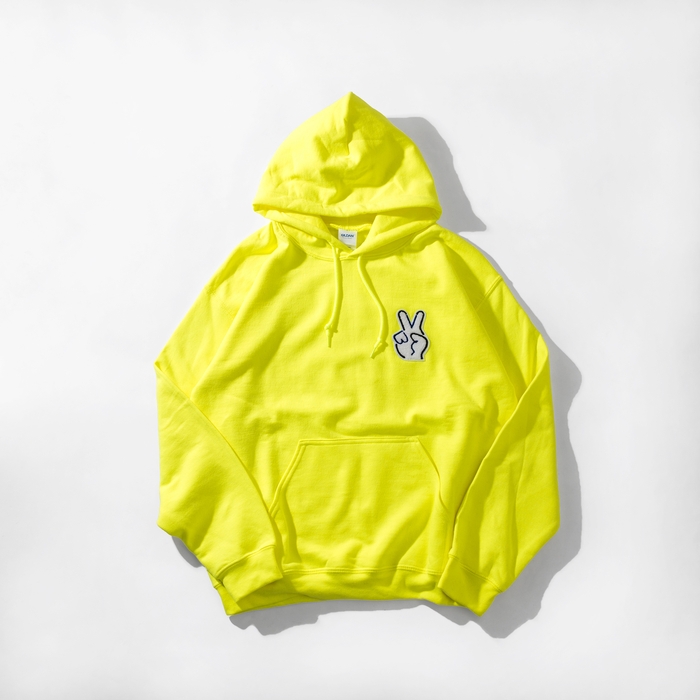 Victory Wappen Hoodie neon yellow