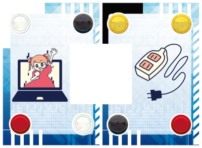 (例)イラストカード「二次元」「コード」を組み合わせて「二次元コード」を作る