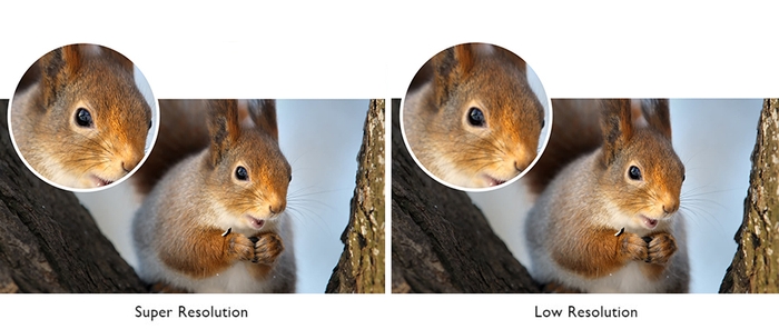 低解像度コンテンツが美しくみえる超(スーパー)解像度