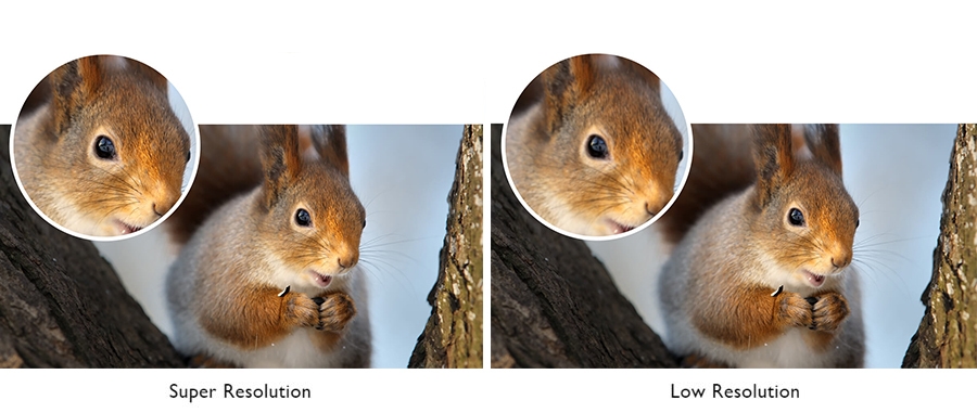 低解像度コンテンツが美しくみえる超(スーパー)解像度