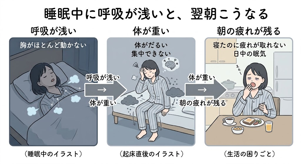 人生の1/3の睡眠中に呼吸が弱くなる──その構造が健康を害する入口だった・シリーズ初回