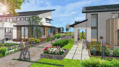 ▲芝山町田園型居住地創出拠点整備事業 イメージパース