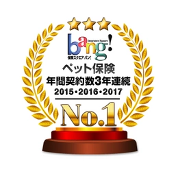 ペット保険の『PS保険』、 「保険スクエアbang!」3年連続年間契約数No.1受賞などを記念して 期間限定Wプレゼントキャンペーン実施