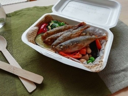 アジ唐揚げ弁当