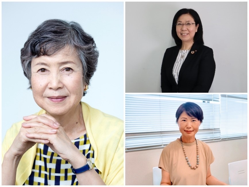 左：岩田 喜美枝 氏、右上：伊藤 真由美 氏、右下：村田 里依 氏