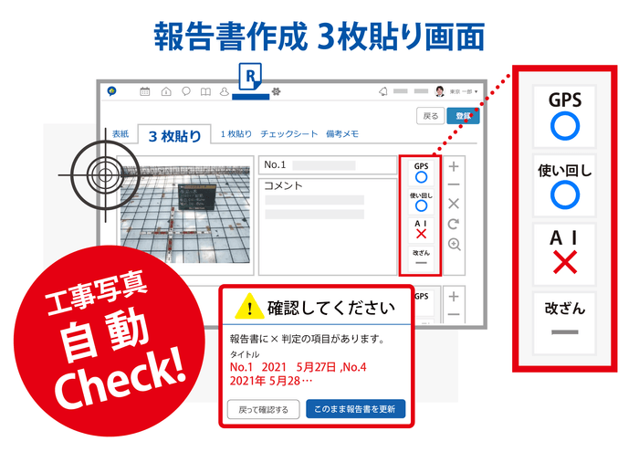 4つの写真判定で自動検証