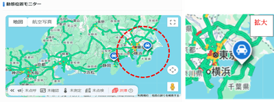 ＜渋滞情報表示画面＞ 