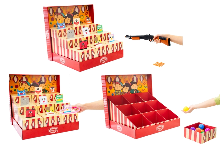 「縁日ノあそび箱」一つで射的・わなげ・玉入れあそびができる