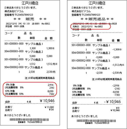 適格簡易請求書・適格返還請求書