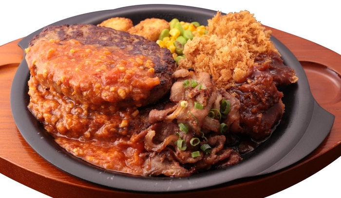 肉盛り!倍バーグワイルドプレート