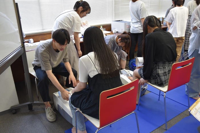 薬学部のメディカルチェックのコーナー