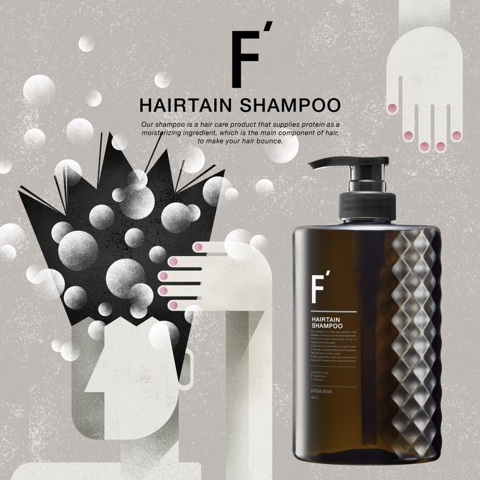 F'(エフダッシュ) HAIRTEIN SHAMPOO新発売!