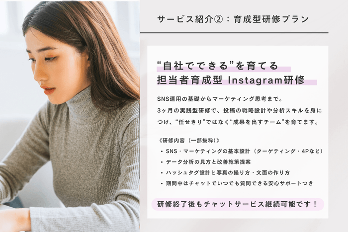 Instagram担当者向け 育成型研修プログラム