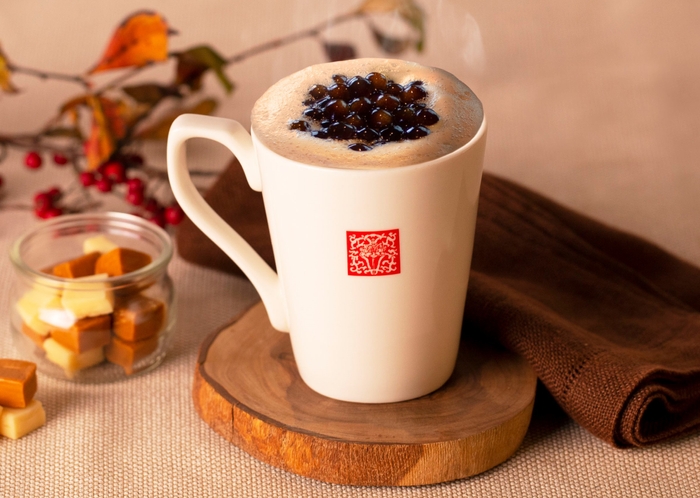 タピオカ塩キャラメルミルクティー(ホット)600円 税抜