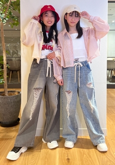 デニムで双子コーデ!