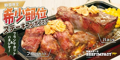 炭焼ステーキの専門店「ビーフインパクト」が10月1日から 「希少部位ステーキコンボフェア」を期間限定で開催