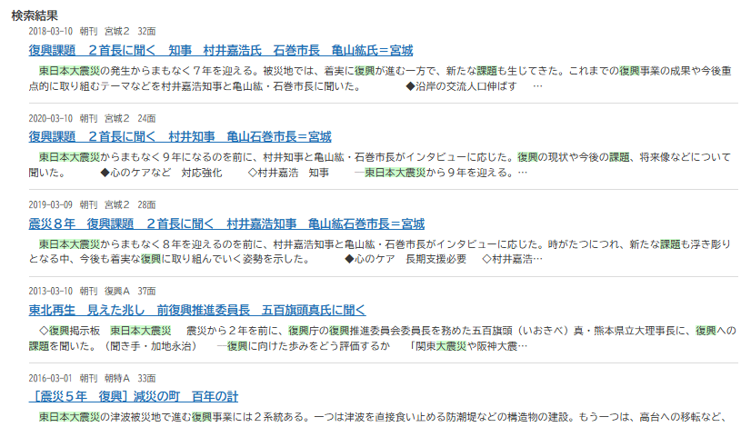 検索結果