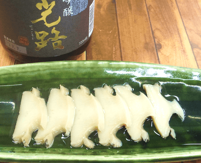 純米吟醸日光路使用 鮑の日本酒浸し