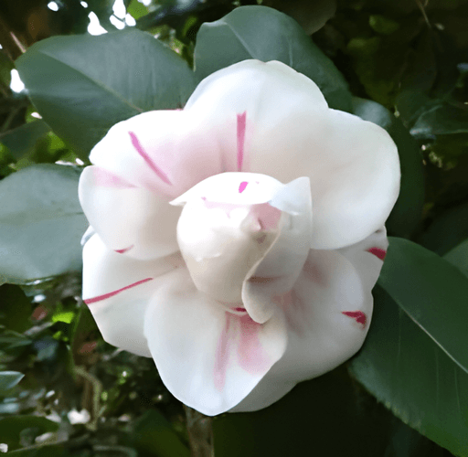 ツバキ‘神代桃錦’