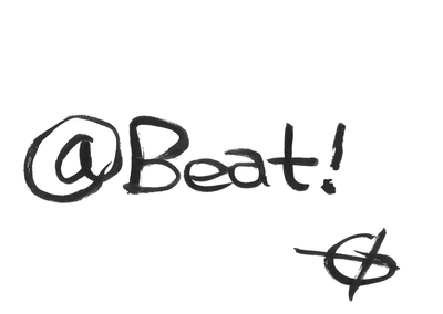 ユニコーン奥田民生氏 直筆ロゴ「@Beat!」