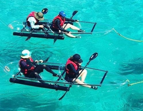 水面に寝そべっているみたい！？ 海の中が見える『クリアカヤック』に 