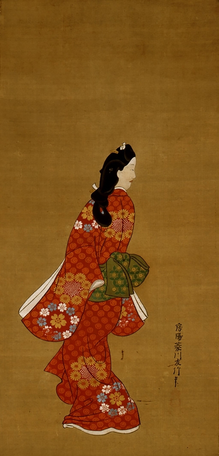 05_見返り美人図　菱川師宣筆　東京国立博物館蔵　※本展覧会では複製を展示