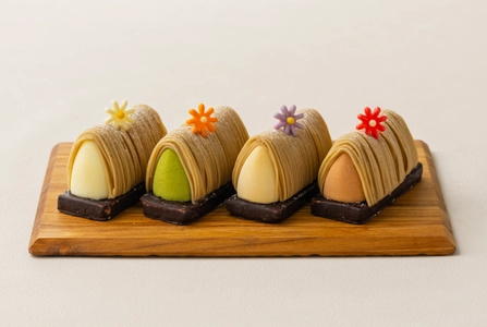 中島大祥堂の看板モンブラン「かやぶき」に 新フレーバー3種が登場！天王寺MIO店限定で9月1日より発売