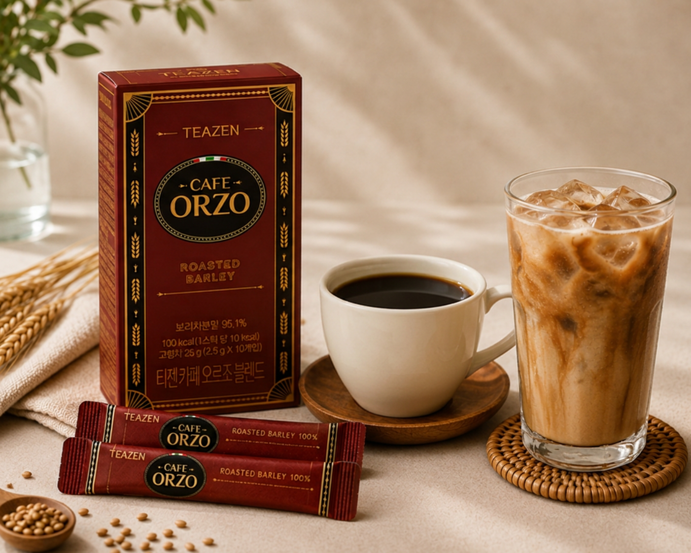 コーヒーじゃないのにこの満足感"
韓国発・ノンカフェイン新習慣「TEAZEN カフェORZO（オルゾ）ブレンド」
10月15日（木）日本初上陸