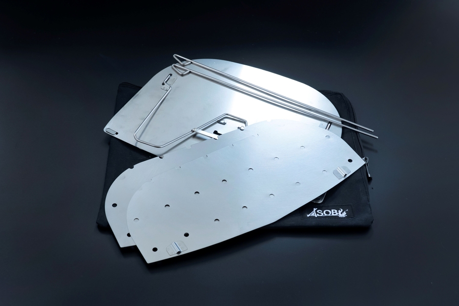 本体、風防、火箸、収納袋セット