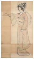 上村松園「序の舞（下絵）」1936年 