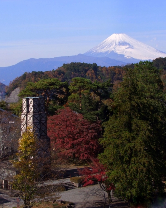 韮山反射炉と富士山