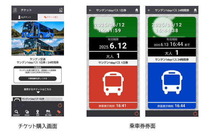 「サンデン1dayパス」チケットイメージ