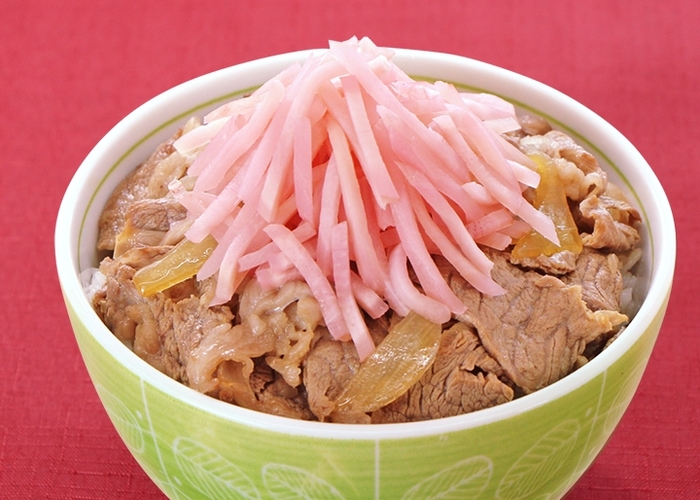 『岩下の新生姜 千切り』盛付例(丼メニュー)