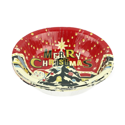 「ペーパーボウル  Xmas Market」価格：132円／サイズ：Φ16cm、8枚入り