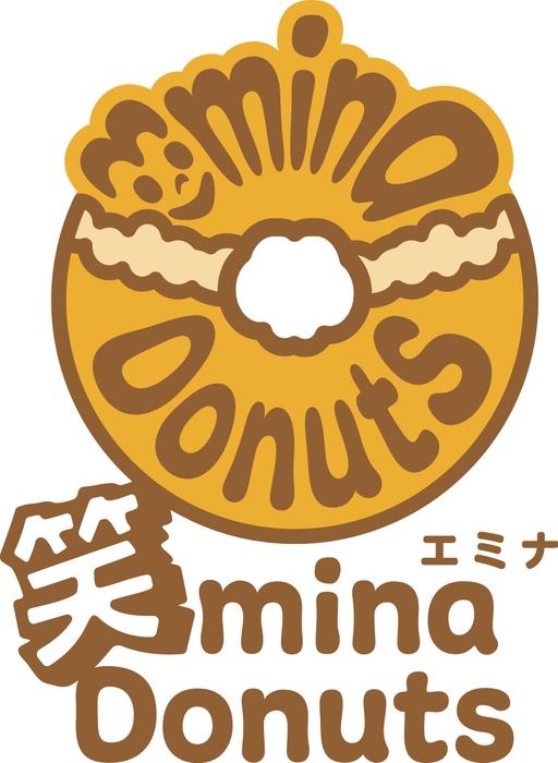 (10)笑 mina Donutsショップロゴ