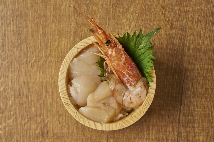 エビ帆立ミニ桶丼