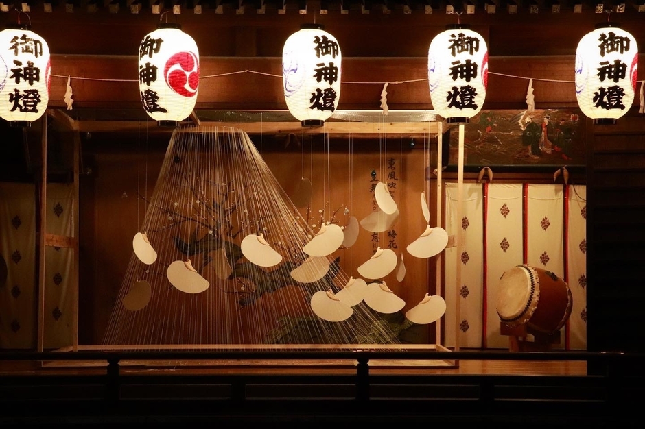 布多天神社(調布市)神楽殿での展示