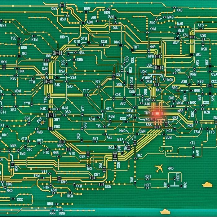 東京回路線図 iPhone 12 Pro 緑(拡大)