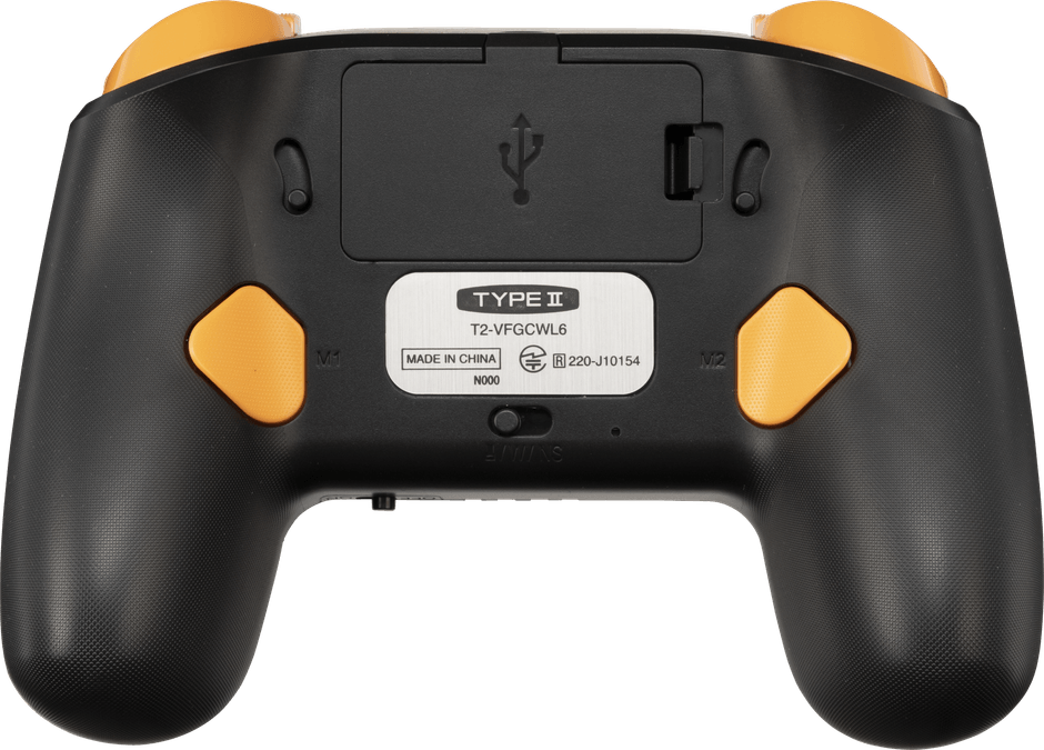 背面に2つの拡張ボタンとトリガー深度切り替えスイッチを搭載