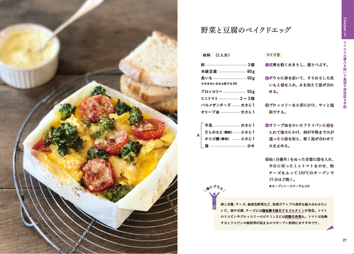 野菜と豆腐のベイクドエッグレシピ