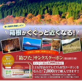 最大12,000円お得に箱根で過ごせる 「箱ぴた」サンクスクーポン第1弾 